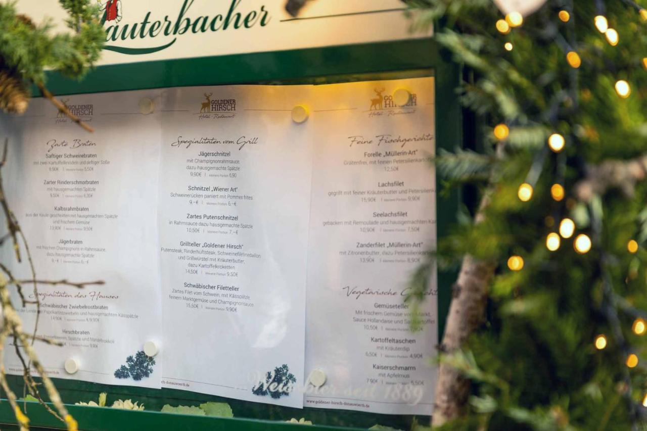 Hotel Restaurant Goldener Hirsch Donauwoerth Exterior photo